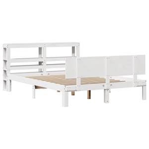 Rám postele s čelem bílý 150x200 cm masivní borovice - obrázek 3