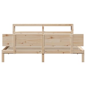 Rám postele s čelem 200 x 200 cm masivní borové dřevo - obrázek 4