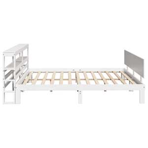 Rám postele s čelem bez matrace bílý 200x200 cm - obrázek 5