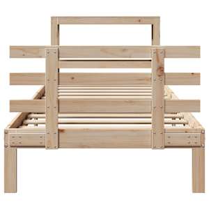 Rám postele s čelem 90 x 200 cm masivní borové dřevo - obrázek 4