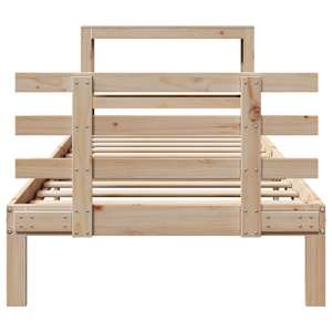 Rám postele s čelem 100 x 200 cm masivní borové dřevo - obrázek 4