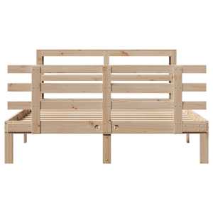 Rám postele s čelem 160 x 200 cm masivní borové dřevo - obrázek 4