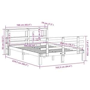 Rám postele s čelem bez matrace bílý 160x200 cm - obrázek 11