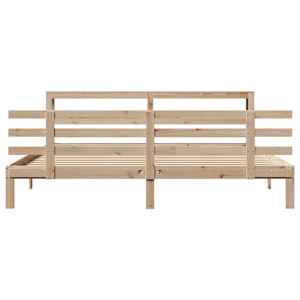 Rám postele s čelem 200 x 200 cm masivní borové dřevo - obrázek 4