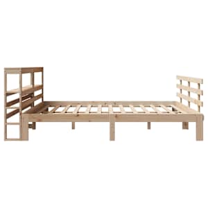 Rám postele s čelem 200 x 200 cm masivní borové dřevo - obrázek 7