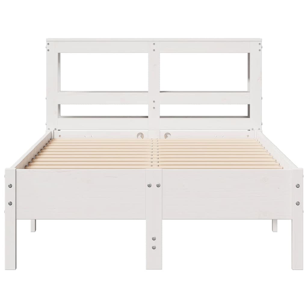 vidaXL Bedframe zonder matras massief grenenhout wit 90x190 cm, foto 4