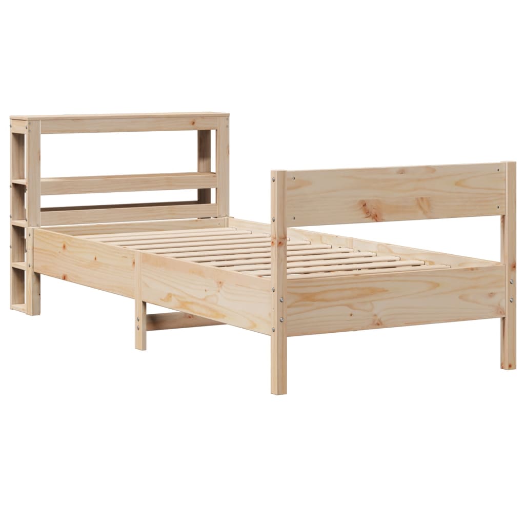 vidaXL Bedframe zonder matras massief grenenhout 75x190 cm afbeelding