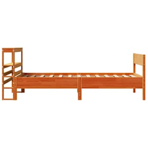 Postel bez matrace voskově hnědá 75 x 190 cm masivní borovice - obrázek 5