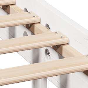 Postel bez matrace bílá 75 x 190 cm masivní borovice - obrázek 9