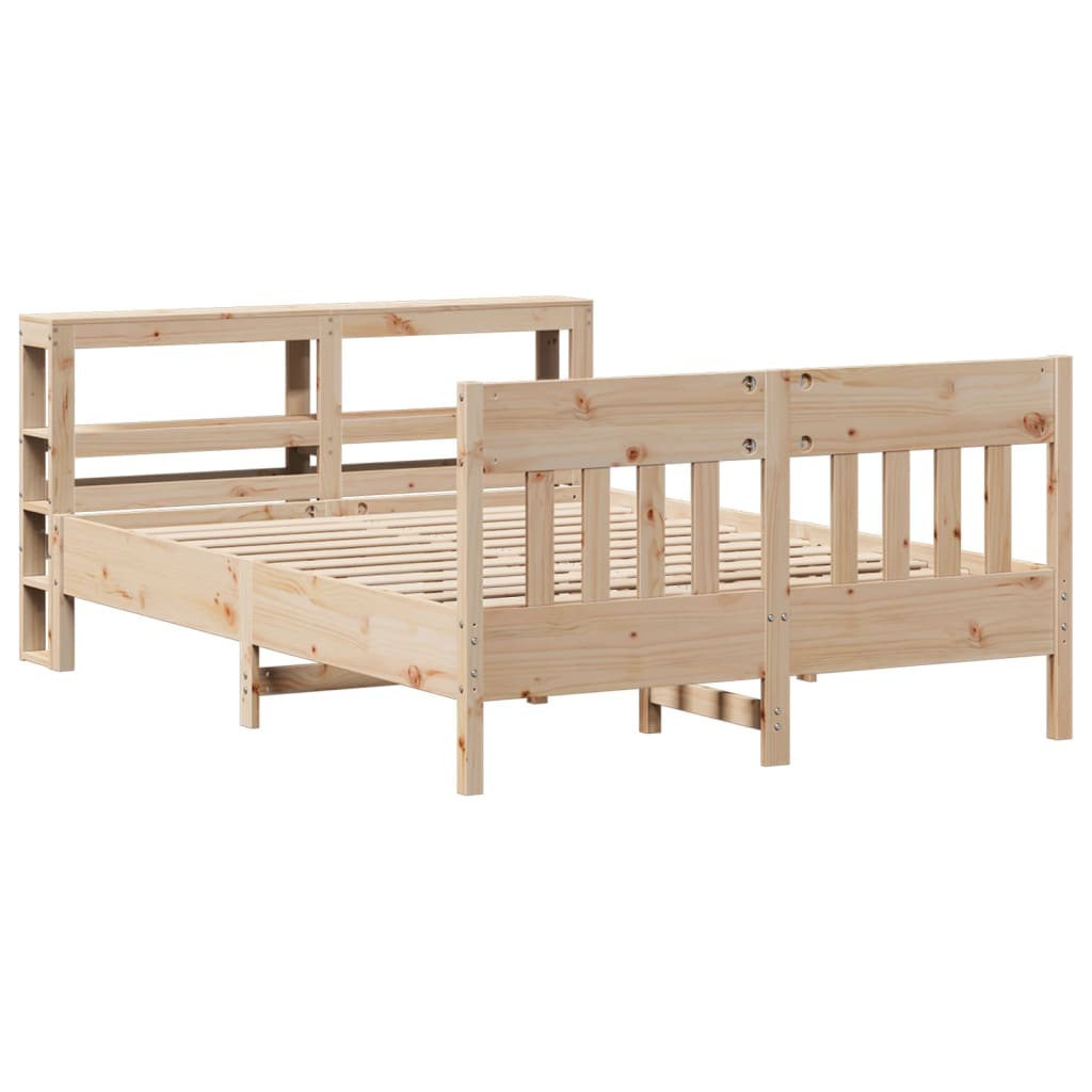 vidaXL Bedframe zonder matras massief grenenhout 120x200 cm afbeelding