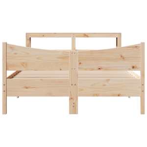 Rám postele s čelem 160 x 200 cm masivní borové dřevo - obrázek 4