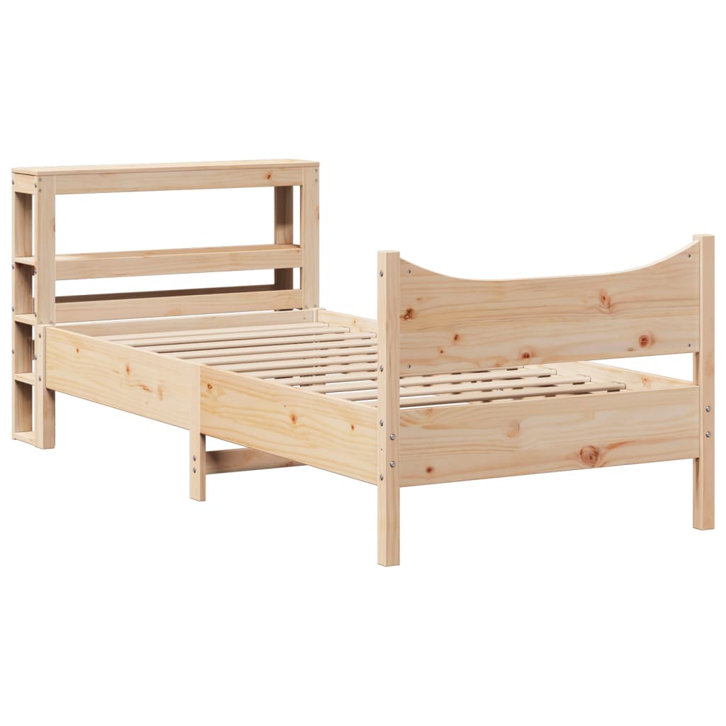 vidaXL Rám postele s čelem 75 x 190 cm masivní borovice