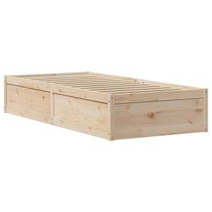 Rám postele s čelem 100 x 200 cm masivní borové dřevo - obrázek 5