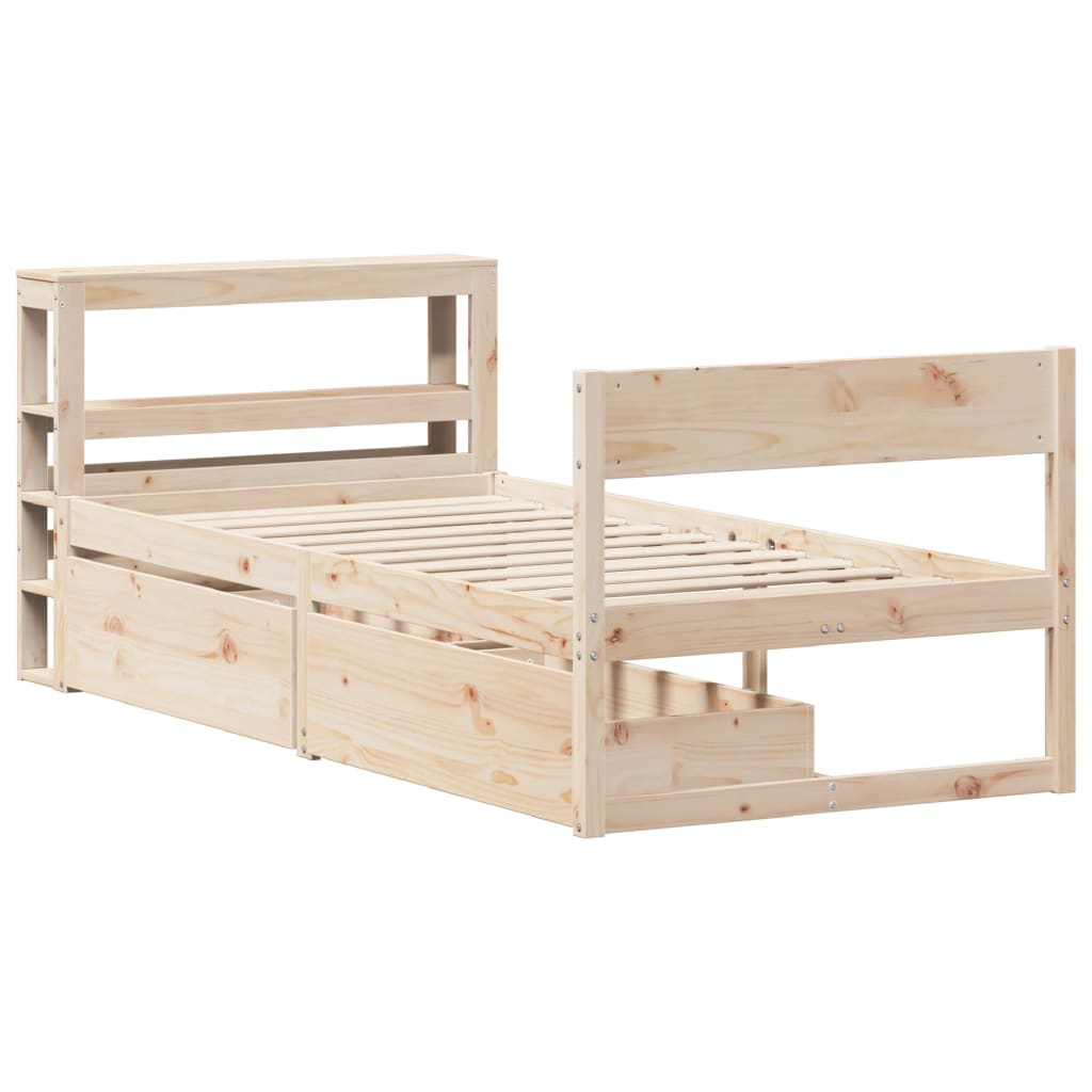 vidaXL Bedframe zonder matras massief grenenhout 90x190 cm afbeelding