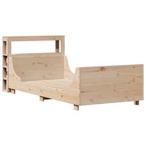 vidaXL Estructura de cama sin colch&oacute;n madera maciza de pino 90x190 cm