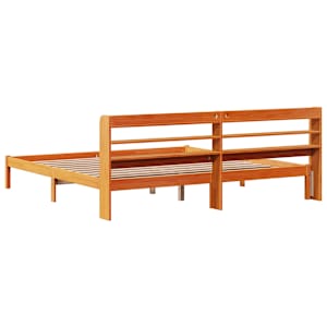 Rám postele s čelem voskově hnědý 180x200 cm masivní borovice - obrázek 8