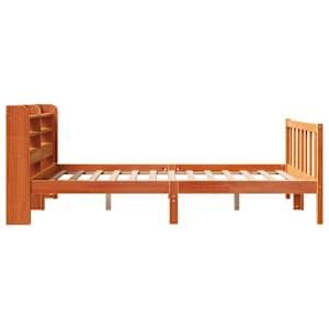 Rám postele s čelem voskově hnědý 135 x 190 cm masivní borovice - obrázek 7