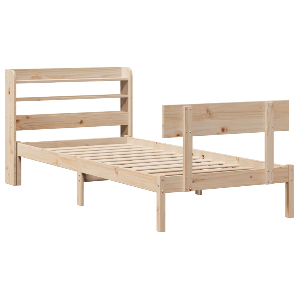 vidaXL Bedframe zonder matras massief grenenhout 90x200 cm afbeelding