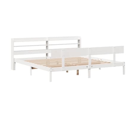 vidaXL Massivholzbett ohne Matratze Wei&szlig; 200x200 cm Kiefernholz