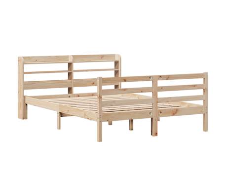 vidaXL Bettgestell mit Kopfteil ohne Matratze 140x190 cm