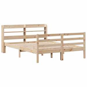vidaXL Bettgestell mit Kopfteil ohne Matratze 140x190 cm