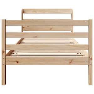 Rám postele s čelem 100 x 200 cm masivní borové dřevo - obrázek 4