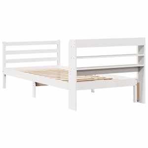 Rám postele s čelem bez matrace bílý 100x200 cm - obrázek 6