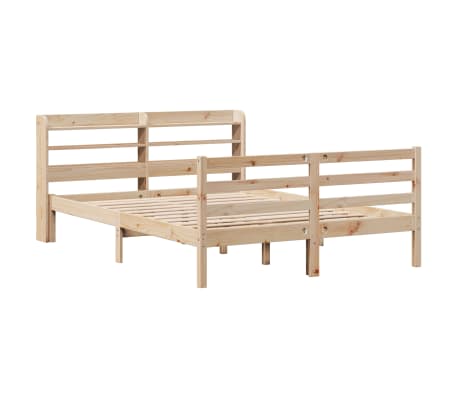 vidaXL Bed Frame with Headboard without Mattress 120x200 cm