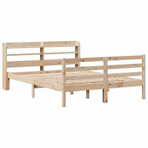 vidaXL Cadre de lit avec t&ecirc;te de lit sans matelas 140x200 cm