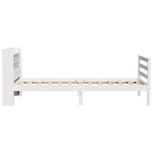 Rám postele s čelem bez matrace bílý 100x200 cm - obrázek 7