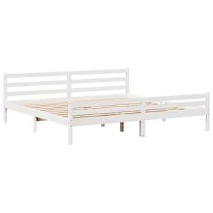Rám postele s čelem bez matrace bílý 180x200 cm - obrázek 5