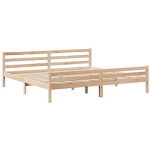 Rám postele s čelem 200 x 200 cm masivní borové dřevo - obrázek 5