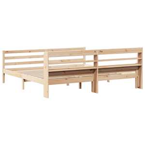 Rám postele s čelem 200 x 200 cm masivní borové dřevo - obrázek 8