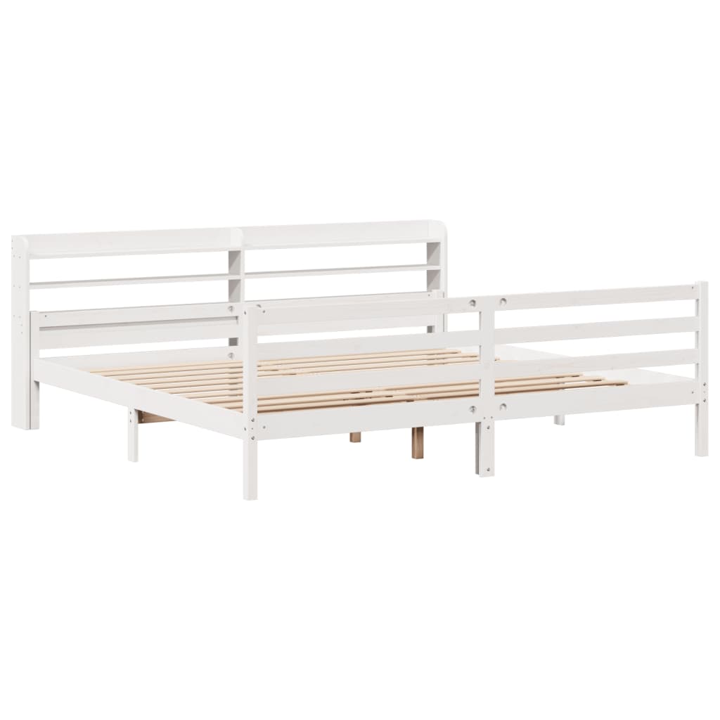 vidaXL fehér ágykeret fejtámlával matrac nélkül 200x200 cm