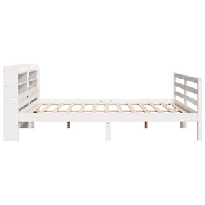 Rám postele s čelem bez matrace bílý 200x200 cm - obrázek 7