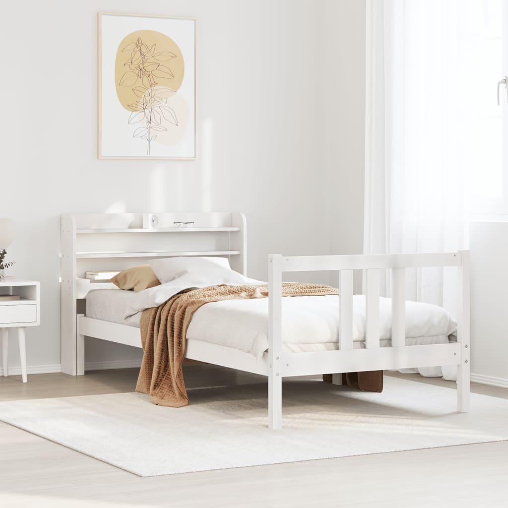voodiraam peatsiga ilma madratsita Valge 90x200 cm