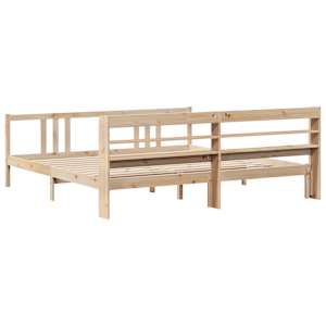 Rám postele s čelem 200 x 200 cm masivní borové dřevo - obrázek 8