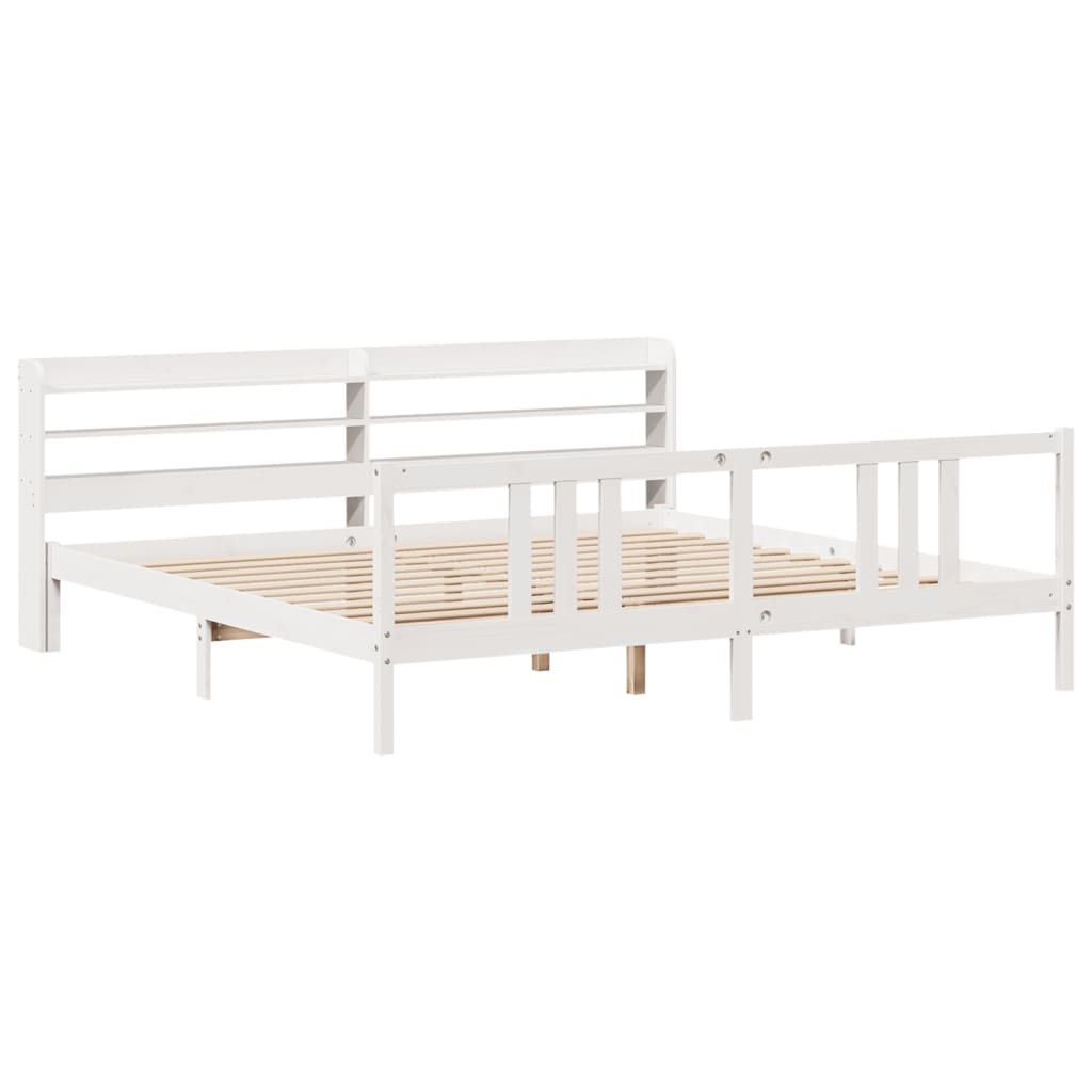 vidaXL fehér ágykeret fejtámlával matrac nélkül 200x200 cm
