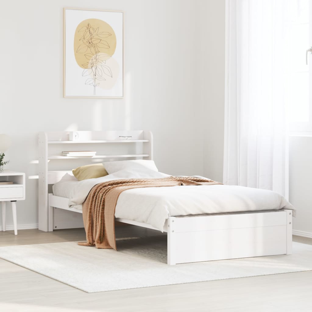 voodiraam peatsiga ilma madratsita Valge 90x190 cm