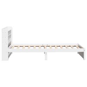 Rám postele s čelem bez matrace bílý 100x200 cm - obrázek 7