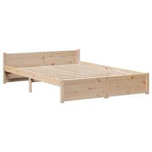 Rám postele s čelem 120 x 200 cm masivní borové dřevo - obrázek 4