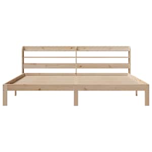 Rám postele s čelem 200 x 200 cm masivní borové dřevo - obrázek 4