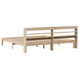 Rám postele s čelem 200 x 200 cm masivní borové dřevo - obrázek 6