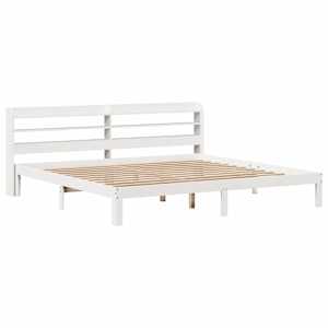 Rám postele s čelem bez matrace bílý 200x200 cm - obrázek 3