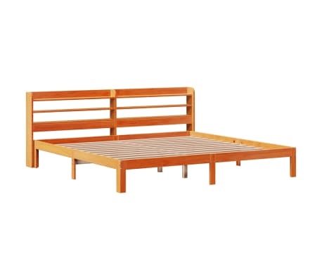 vidaXL Cadre de lit sans matelas cire marron 180x200cm bois pin massif