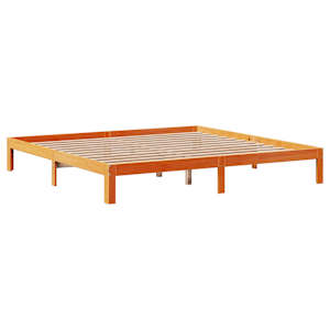 Postel bez matrace voskově hnědá 180 x 200 cm masivní borovice - obrázek 5