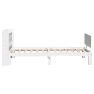 Rám postele s čelem bez matrace bílý 90x200 cm - obrázek 5