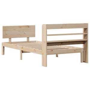 Rám postele s čelem 100 x 200 cm masivní borové dřevo - obrázek 6
