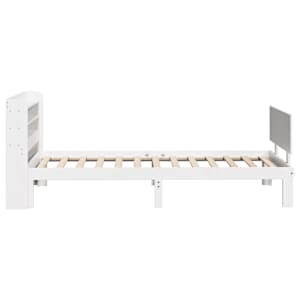 Rám postele s čelem bez matrace bílý 100x200 cm - obrázek 5