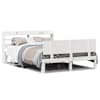 vidaXL voodiraam peatsiga ilma madratsita Valge 140x200 cm